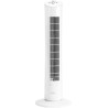VonHaus 80 cm Ventilateur Colonne 60W Blanc, Ventilateur Sur Pied Oscillant à 70° avec 2H Minuterie, 3 Vitesses, Autonome, Venti