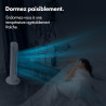 VonHaus 80 cm Ventilateur Colonne 60W Blanc, Ventilateur Sur Pied Oscillant à 70° avec 2H Minuterie, 3 Vitesses, Autonome, Venti