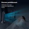 VonHaus 80 cm Ventilateur Colonne 60 W Noir, Ventilateur Sur Pied Oscillant à 70° avec 2H Minuterie, 3 Vitesses, Autonome, Venti