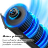 VonHaus 80 cm Ventilateur Colonne 60 W Noir, Ventilateur Sur Pied Oscillant à 70° avec 2H Minuterie, 3 Vitesses, Autonome, Venti