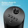 VonHaus 80 cm Ventilateur Colonne 60 W Noir, Ventilateur Sur Pied Oscillant à 70° avec 2H Minuterie, 3 Vitesses, Autonome, Venti