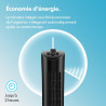 VonHaus 80 cm Ventilateur Colonne 60 W Noir, Ventilateur Sur Pied Oscillant à 70° avec 2H Minuterie, 3 Vitesses, Autonome, Venti