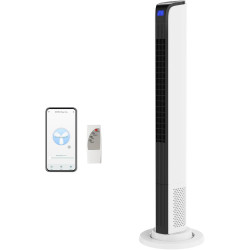 ROVSUN Ventilateur Colonne Silencieux, Ventilateur Tour 106,5 cm, 3 Vitesses, 3 Modes, Oscillation 60°, Minuterie 12H, 40dB, Tél