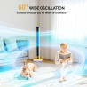 ROVSUN Ventilateur Colonne Silencieux, Ventilateur Tour 106,5 cm, 3 Vitesses, 3 Modes, Oscillation 60°, Minuterie 12H, 40dB, Tél