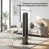 ROVSUN Ventilateur Colonne Silencieux, Ventilateur Tour 107cm, 4 Vitesses, 3 Modes, Minuterie 9H, Oscillation 150°, Télécommande