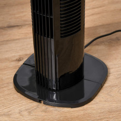 HOMCOM Ventilateur colonne silencieux 50 W, ventilateur tour pour chambre avec 3 modes 3 vitesses, télécommande, oscillant 70°, 