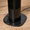 HOMCOM Ventilateur colonne silencieux 50 W, ventilateur tour pour chambre avec 3 modes 3 vitesses, télécommande, oscillant 70°, 