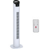 HOMCOM Ventilateur colonne silencieux 50 W, ventilateur tour pour chambre avec 3 modes 3 vitesses, télécommande, oscillant 70°, 