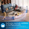 Philips Purificateur d'air Série 8000 - Purificateur, Chauffage & Ventilateur 3en1, jusqu'à 70m², Élimine 99,97% Allergènes & Po
