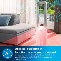 Philips Purificateur d'air Série 7000 - Purificateur & Ventilateur 2en1, jusqu'à 70 m², Élimine 99,97% des Allergènes et Polluan