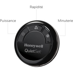 Honeywell Ventilateur oscillant sur pied Advanced QuietSet® (5 vitesses, fonction minuterie, oscillation à 70 °, hauteur réglabl