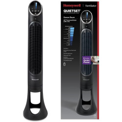 Honeywell HYF290E4 Ventilateur Tour QuietSet Puissant et Ultra Silencieux-avec télécommande-HYF290E, Noir