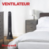 Honeywell HYF290E4 Ventilateur Tour QuietSet Puissant et Ultra Silencieux-avec télécommande-HYF290E, Noir