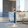 HOMCOM Ventilateur Colonne Silencieux 45 W, Ventilateur Tour pour Chambre avec 3 Modes 3 Vitesses, télécommande, oscillant 70°, 