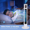 HOMCOM Ventilateur Colonne Silencieux 45 W, Ventilateur Tour pour Chambre avec 3 Modes 3 Vitesses, télécommande, oscillant 70°, 