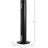 HOMCOM Ventilateur Colonne Silencieux 45 W, Ventilateur Tour pour Chambre avec 3 Modes 3 Vitesses, télécommande, oscillant 70°, 