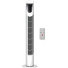 HOMCOM Ventilateur colonne silencieux 40 W, ventilateur tour pour chambre avec 3 modes 3 vitesses, télécommande, oscillant 70°, 
