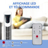 HOMCOM Ventilateur colonne silencieux 40 W, ventilateur tour pour chambre avec 3 modes 3 vitesses, télécommande, oscillant 70°, 