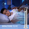 HOMCOM Ventilateur colonne silencieux 40 W, ventilateur tour pour chambre avec 3 modes 3 vitesses, télécommande, oscillant 70°, 