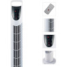 HOMCOM Ventilateur colonne silencieux 40 W, ventilateur tour pour chambre avec 3 modes 3 vitesses, télécommande, oscillant 70°, 