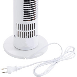 HOMCOM Ventilateur colonne silencieux 40 W, ventilateur tour pour chambre avec 3 modes 3 vitesses, télécommande, oscillant 70°, 