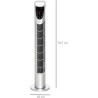 HOMCOM Ventilateur colonne silencieux 40 W, ventilateur tour pour chambre avec 3 modes 3 vitesses, télécommande, oscillant 70°, 