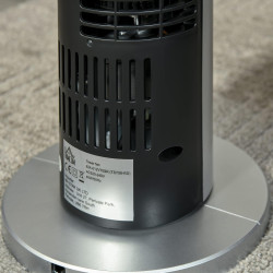 HOMCOM Ventilateur colonne silencieux 40 W, ventilateur tour pour chambre avec 3 modes 3 vitesses, télécommande, oscillant 70°, 