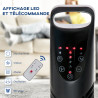 HOMCOM Ventilateur colonne silencieux 40 W, ventilateur tour pour chambre avec 3 modes 3 vitesses, télécommande, oscillant 70°, 