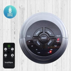 Bastilipo - Ventilateur tour avec télécommande, puissance 50 W - 3 vitesses, Sagres, Noir