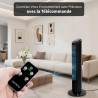 Ventilateur Colonne Tour Silencieux, hauteur 74 cm, Oscillant 70°, Ventilateur sur Pied avec Télécommandé, 3 Niveaux de Vitesse,