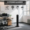 Ventilateur Colonne Tour Silencieux, hauteur 74 cm, Oscillant 70°, Ventilateur sur Pied avec Télécommandé, 3 Niveaux de Vitesse,