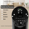 Ventilateur Colonne Tour Silencieux, hauteur 74 cm, Oscillant 70°, Ventilateur sur Pied avec Télécommandé, 3 Niveaux de Vitesse,