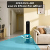 Ventilateur Colonne Tour Silencieux, hauteur 74 cm, Oscillant 70°, Ventilateur sur Pied avec Télécommandé, 3 Niveaux de Vitesse,