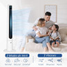 HOMCOM Ventilateur colonne silencieux 50W télécommande minuterie 12h Ventilateur sur pied chambre 3 Vitesses 3 Modes Oscillation