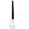 HOMCOM Ventilateur colonne silencieux 50W télécommande minuterie 12h Ventilateur sur pied chambre 3 Vitesses 3 Modes Oscillation