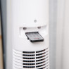 HOMCOM Ventilateur colonne silencieux 50W télécommande minuterie 12h Ventilateur sur pied chambre 3 Vitesses 3 Modes Oscillation