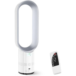 Ventilateur tour sans pales avec purificateur d'air, ventilateur tour silencieux de 60 cm pour chambre à coucher, oscillation à 