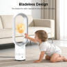 Ventilateur tour sans pales avec purificateur d'air, ventilateur tour silencieux de 60 cm pour chambre à coucher, oscillation à 