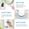 Ventilateur tour sans pales avec purificateur d'air, ventilateur tour silencieux de 60 cm pour chambre à coucher, oscillation à 