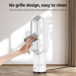 Ventilateur tour sans pales avec purificateur d'air, ventilateur tour silencieux de 60 cm pour chambre à coucher, oscillation à 