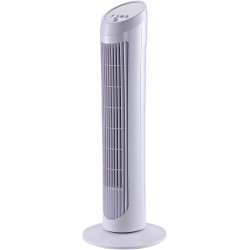 HOMCOM Ventilateur colonne silencieux et puissant 45W ventilateur tour 3 vitesses et oscillant 70°, pour chambre, bureau, 27 x 2