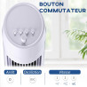 HOMCOM Ventilateur colonne silencieux et puissant 45W ventilateur tour 3 vitesses et oscillant 70°, pour chambre, bureau, 27 x 2