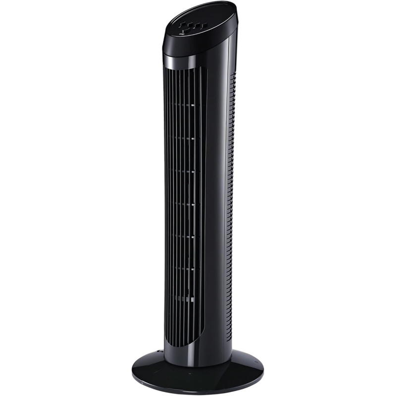 HOMCOM Ventilateur colonne silencieux et puissant 45W ventilateur tour 3 vitesses et oscillant 70°, pour chambre, bureau, 27 x 2