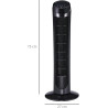 HOMCOM Ventilateur colonne silencieux et puissant 45W ventilateur tour 3 vitesses et oscillant 70°, pour chambre, bureau, 27 x 2