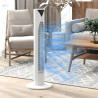 HOMCOM Ventilateur colonne, avec télécommande, minuterie 12 heures, mode veille, 3 vitesses, ventilateur tour oscillant pour mai