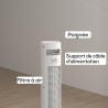 HOMCOM Ventilateur colonne, avec télécommande, minuterie 12 heures, mode veille, 3 vitesses, ventilateur tour oscillant pour mai