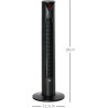 HOMCOM Ventilateur colonne, avec télécommande, minuterie 12 heures, mode veille, 3 vitesses, ventilateur tour oscillant pour mai