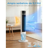 FOHERE Refroidisseur d'air et refroidissement par évaporation, ventilateur tour ultra silencieux, avec minuteur 24 h, télécomman
