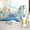Ventilateur Colonne Sans Pale,Ventilateur Silencieux 56 cm,Oscillation 80°, 8 Vitesses, Écran Tactile LED, Minuterie Et Télécomm