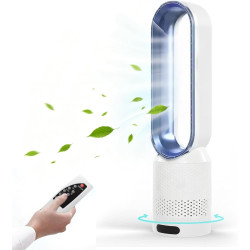 Ventilateur Colonne Sans Pale,Ventilateur Silencieux de 58 cm,Oscillation 90°, 8 Vitesses, Écran Tactile LED, Minuterie Et Téléc